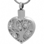 Heart Stainless Steel Cremation Pendant Memorial Jewelry
