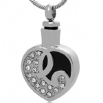 D-501 Heart Stainless Steel Cremation Pendant Memorial Jewelry