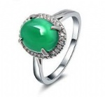 925 Sterling Silver Womens Aquamarine Ring