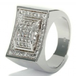 Hip Hop Sterling Silver Ring Bling Jewelry
