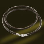 925 Sterling silver necklace Leather Chains