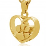 Footprint Stainless Steel Cremation Pendant