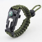 U shackle Paracord Survival Bracelet outdoor bracelet with compass