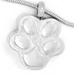 D-755 Engraving dog cat Paw print pet cremation Keepsake jewelry