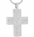 D-762 Cross pendant pet cremation Keepsake jewelry