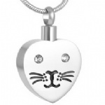 D-771 Cat pendant pet ashes cremation jewelry