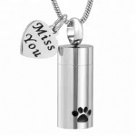 D-777 customized paw print pendant pet ashes cremation jewelry
