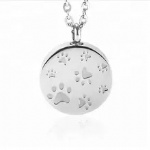 D-783 paw print pendant pet ashes cremation jewelry