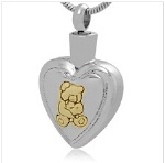 Bear Stainless Steel Cremation Pendant
