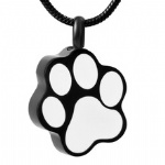 D-787customized paw print pendant pet ashes cremation jewelry