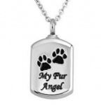 D-789 customized paw print pendant pet ashes cremation jewelry