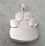D-792 customized paw print pendant pet ashes cremation jewelry
