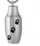 D-1540 customized urns paw print pendant pet ashes cremation jewelry