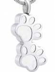 D-1544 customized cat dog paw print pendant pet ashes cremation jewelry