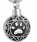 D-1546 customized cat dog paw print pendant pet ashes cremation jewelry