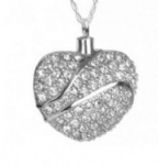 Y-855 Sterling silver heart cremation jewelry