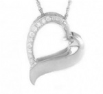 Y-856 Sterling silver heart cremation jewelry