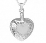 Y-857 Sterling silver heart cremation jewelry