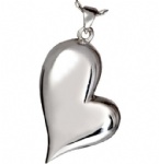 Y-872 Sterling silver heart cremation jewelry