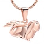 D-1596 Rabbit urns ashes necklace cremation keepsake memorial jewelry