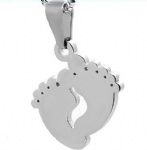 The Kid's Feet Pendant Stainless Steel Jewelry