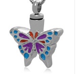 Butterfly Stainless Steel Cremation Pendant