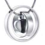 D-1601 Heart urns ashes necklace cremation keepsake memorial jewelry