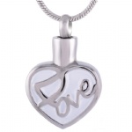 D-1607 Heart urns ashes necklace cremation keepsake memorial jewelry