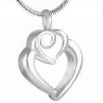 D-1655 Heart urns ashes necklace cremation keepsake memorial jewelry