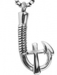 D-1665 Anchor pendant urns ashes necklace cremation keepsake memorial jewelry