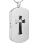 D-1669 Cross pendant uns ashes necklace cremation keepsake memorial jewelry