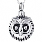 D-1688 Owl pendant urns ashes necklace cremation keepsake memorial jewelry