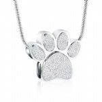D-1690 Paw pet pendant urns ashes necklace cremation keepsake memorial jewelry