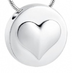 D-1693 Double Heart Pendant urns ashes necklace cremation keepsake memorial jewelry