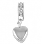 D-1699 Heart Cremation Bead Small urn charm for  ashes necklace cremation keepsake memorial jewelry