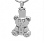 Bear Stainless Steel Cremation Pendant
