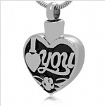 I LOVE YOU Stainless Steel Cremation Pendant