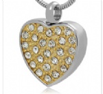 Stainless Steel Cremation Heart Pendant