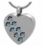 Stainless Steel Cremation Footprint Pendant