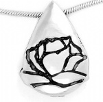 Leaf Stainless Steel Cremation Pendant