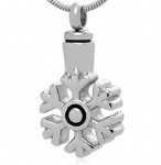 Snow Stainless Steel Cremation Pendant