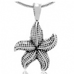 Stainless Steel Cremation Starfish Pendant