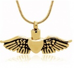 Wings Stainless Steel Cremation Pendant