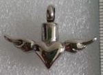 Wings Stainless Steel Cremation Pendant