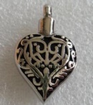 Heart Stainless Steel Cremation Pendant Memorial Jewelry