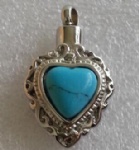 Heart Stainless Steel Cremation Pendant Memorial Jewelry