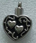 Heart Stainless Steel Cremation Pendant Memorial Jewelry