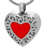 Heart Stainless Steel Cremation Pendant Memorial Jewelry