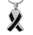 D-1288 Ribbon Stainless Steel Cremation Pendant Keepsake Jewelry