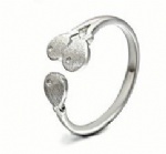 925 Sterling Silver Adjustable Womens Ring